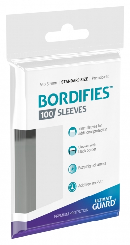Precise-Fit Sleeves Bordifies&trade,  Standard Size Transparent (100)