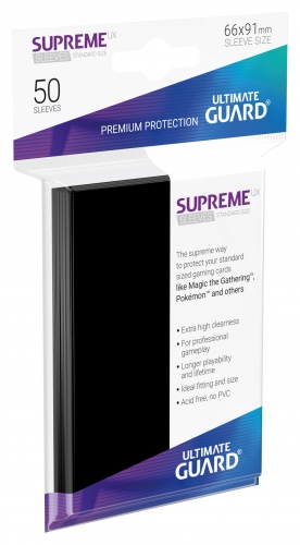 Supreme Sleeves Standard Size Slim UX Black (50)