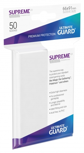 Supreme Sleeves Standard Size Slim UX White (50)