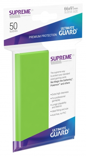 Supreme Sleeves Standard Size Slim UX Light Green (50)