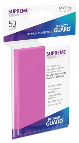 Supreme Sleeves Standard Size Slim UX Pink (50)