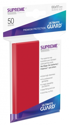 Supreme Sleeves Standard Size Slim UX Red (50)