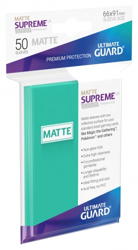 Supreme Sleeves Standard Size Slim Matt UX Turquoise (50)