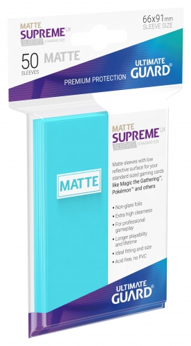 Supreme Sleeves Standard Size Slim Matt UX Aquamarin (50)