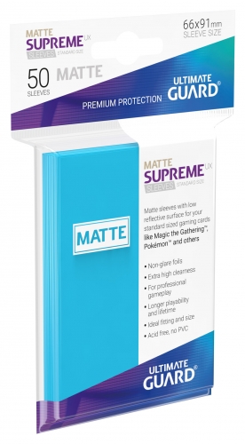 Supreme Sleeves Standard Size Slim Matt UX Light Blue (50)