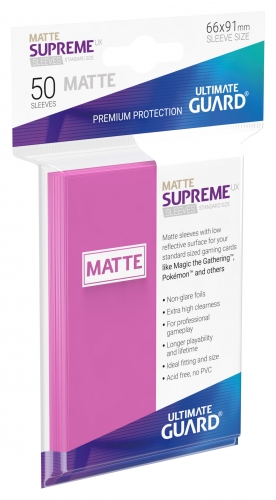 Supreme Sleeves Standard Size Slim Matt UX Pink (50)