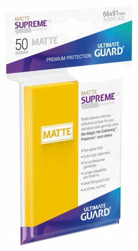 Supreme Sleeves Standard Size Slim Matt UX Yellow (50)