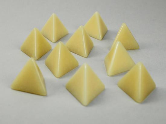 Opaque Polyhedral Bag of 10 Blank Ivory d4