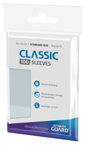 Classic Soft Sleeves Standard Size Transparent (100)