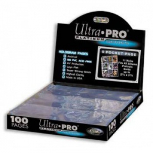 Ultra Pro Platinum 9 pocket Pages (100) Display