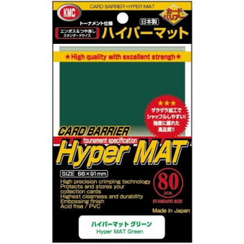 KMC Card Sleeves normal Hyper Mat Green (80)