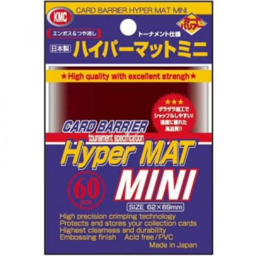 KMC Card Sleeves Mini Hyper Mat Red (60)