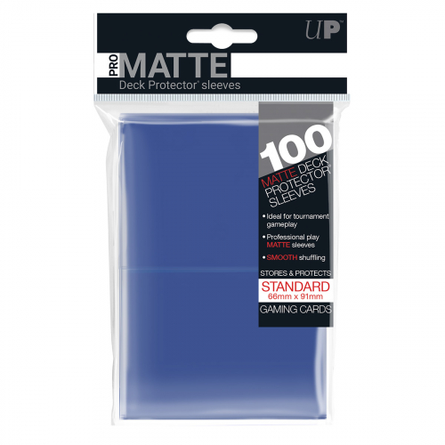 Ultra Pro Deck Protector Sleeves Standard Matte- Blue (100)