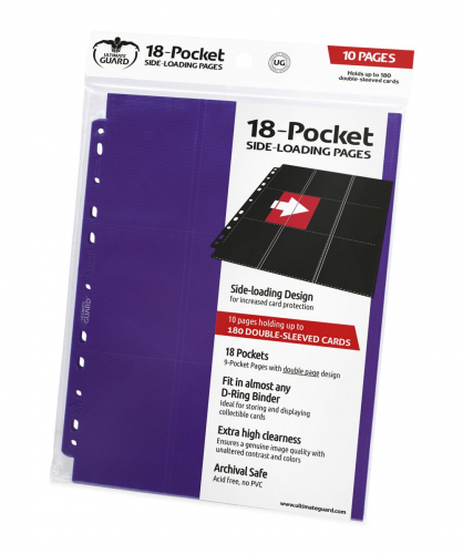 18-Pocket Side-Loading Supreme Pages Standard Size Purple (10)