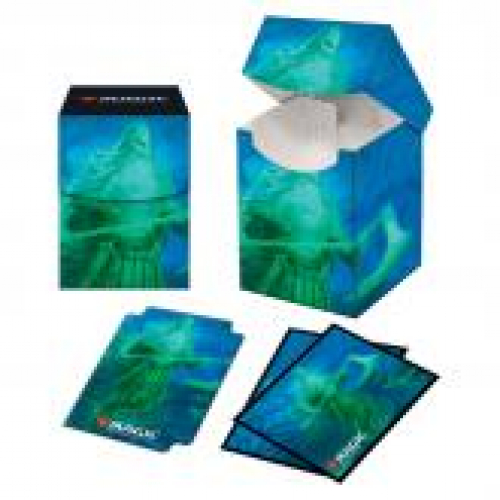UP MTG - Kaldheim- PRO 100+ Deck Box and 100ct sleeves featuring Commander Art 2 for Magic: The Gathering
