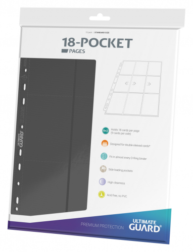 18-Pocket Side-Loading Supreme Pages Standard Size Grey (10)