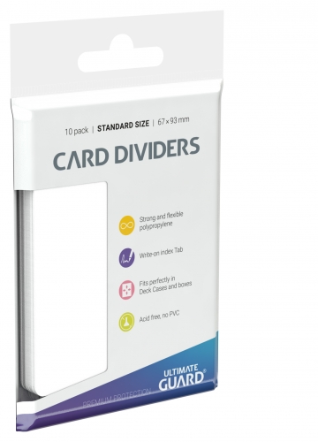 Card Dividers Standard Size White