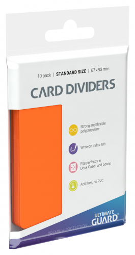 Card Dividers Standard Size Orange