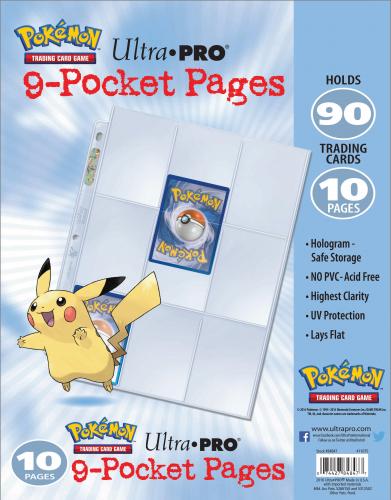 Ultra Pro Pokémon 9-Pocket Pages - 10 Pack (Bulk)