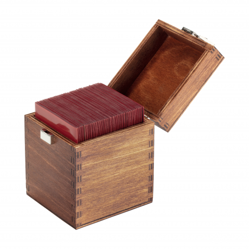 Holzdeckbox Lynd - braun gebeizt