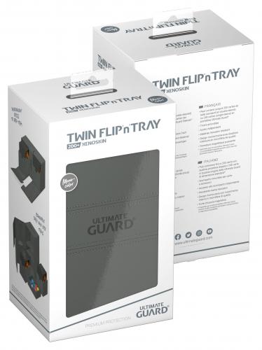 Ultimate Guard Twin Flip`n`Tray 200+ XenoSkin Monocolor Grau