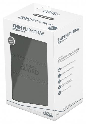 Ultimate Guard Twin Flip`n`Tray 160+ XenoSkin Monocolor Grau