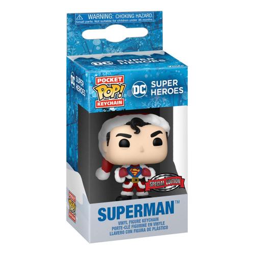 POP Keychain: DC Holiday- Superman(WMT)