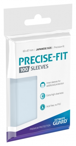 Precise-Fit Sleeves Japanese Size Transparent (100)