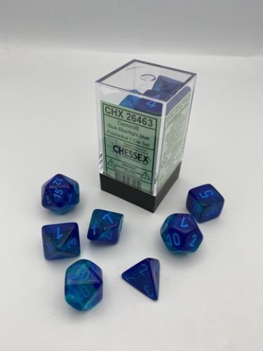 Gemini Polyhedral Blue-Blue/light blue Luminary? 7-Die Set