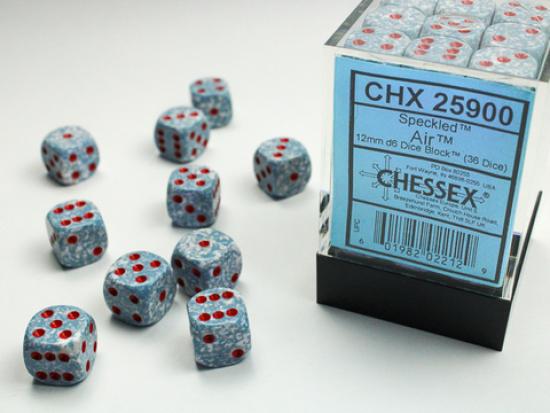 Speckled 12mm D6 Dice Blocks (36) Air